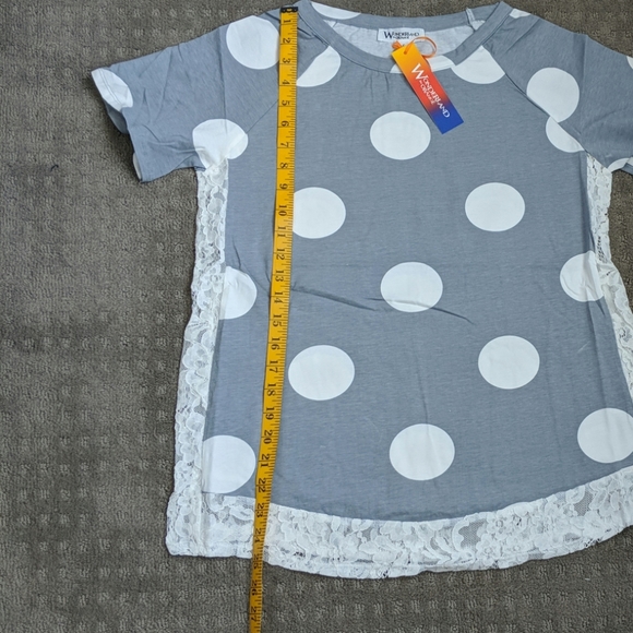 Wonderland Polka Dot and Lace Top - Picture 5 of 8